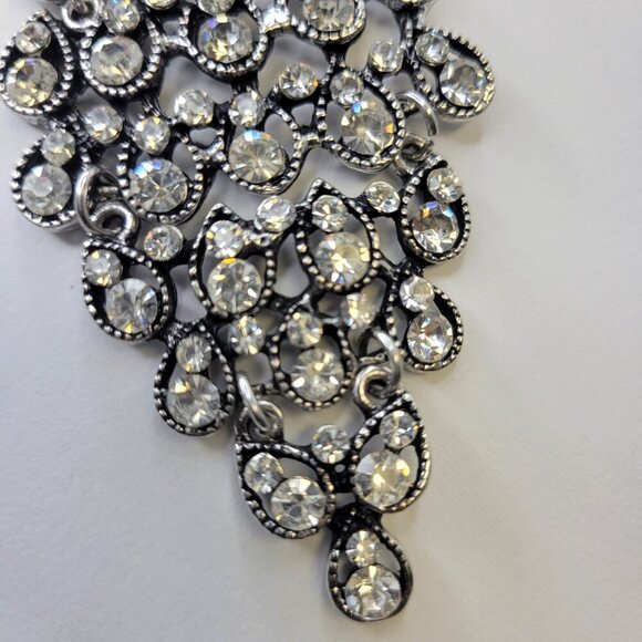 Crystal Peacock Pendant Necklace Statement Necklace - Picture 5 of 7